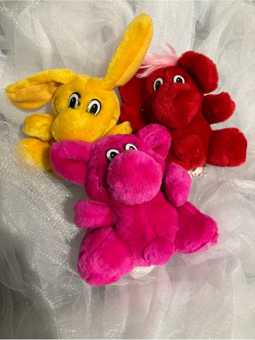 3 piece set of plush mini hostess munchies look a like style stuffies